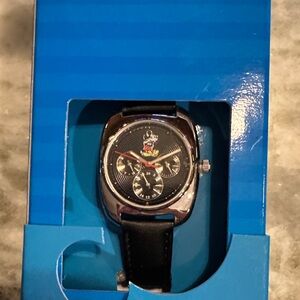Elegant Black Leather Men's Watch